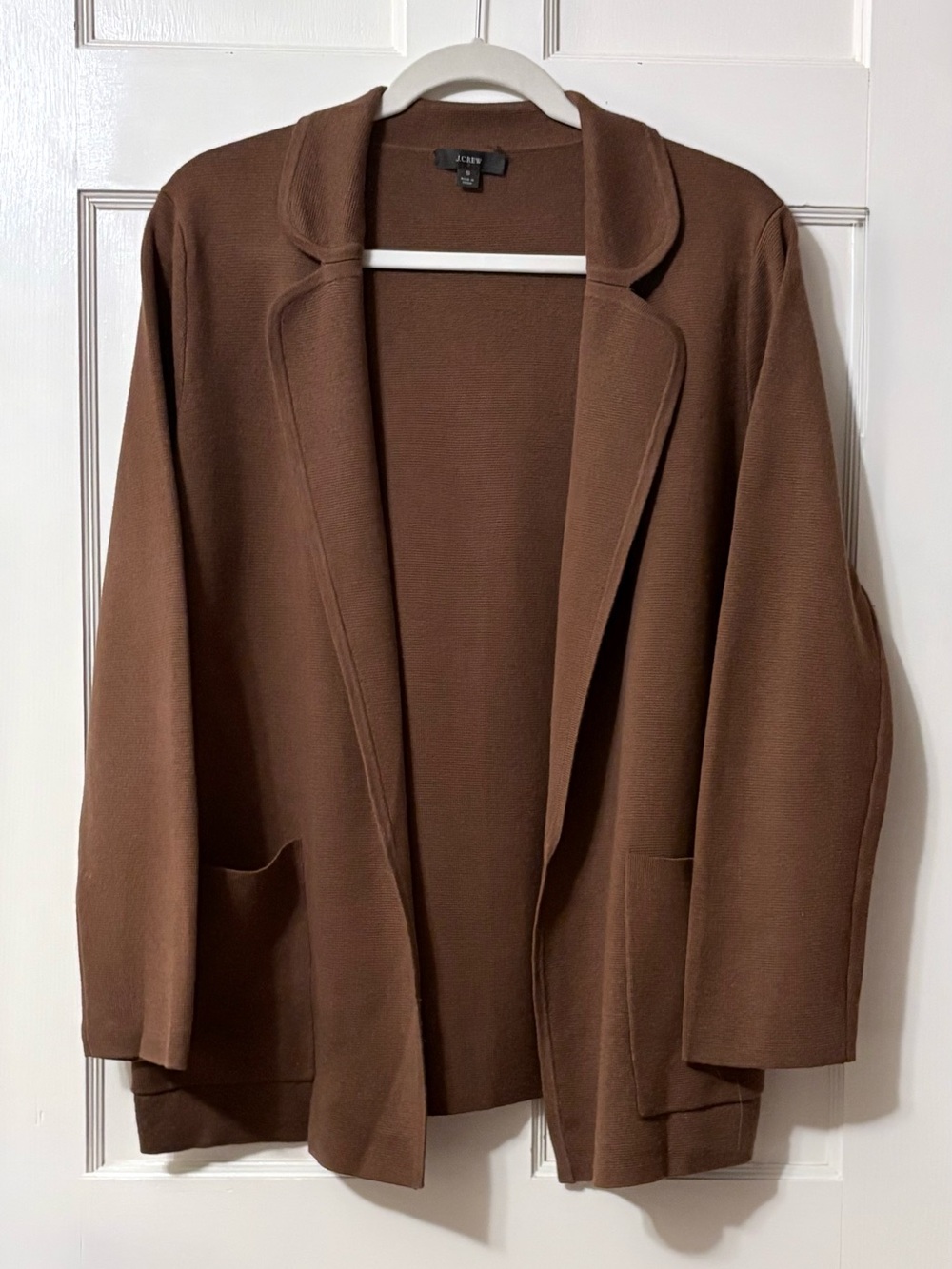 J. Crew Brown Open-Front Blazer Jacket
